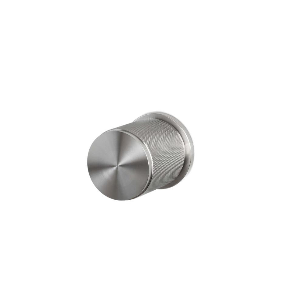 Buster + Punch Fixed Door Knob, Single-Sided, Cross Steel