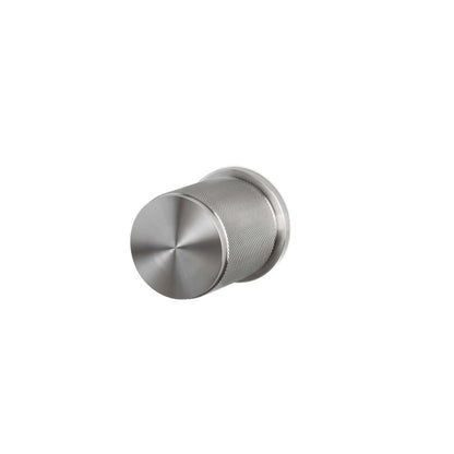 Buster + Punch Fixed Door Knob, Single-Sided, Cross Steel