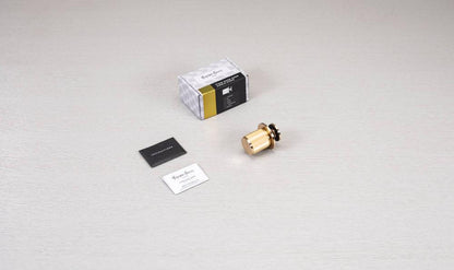 Buster + Punch Fixed Door Knob, Single-Sided, Linear, Brass