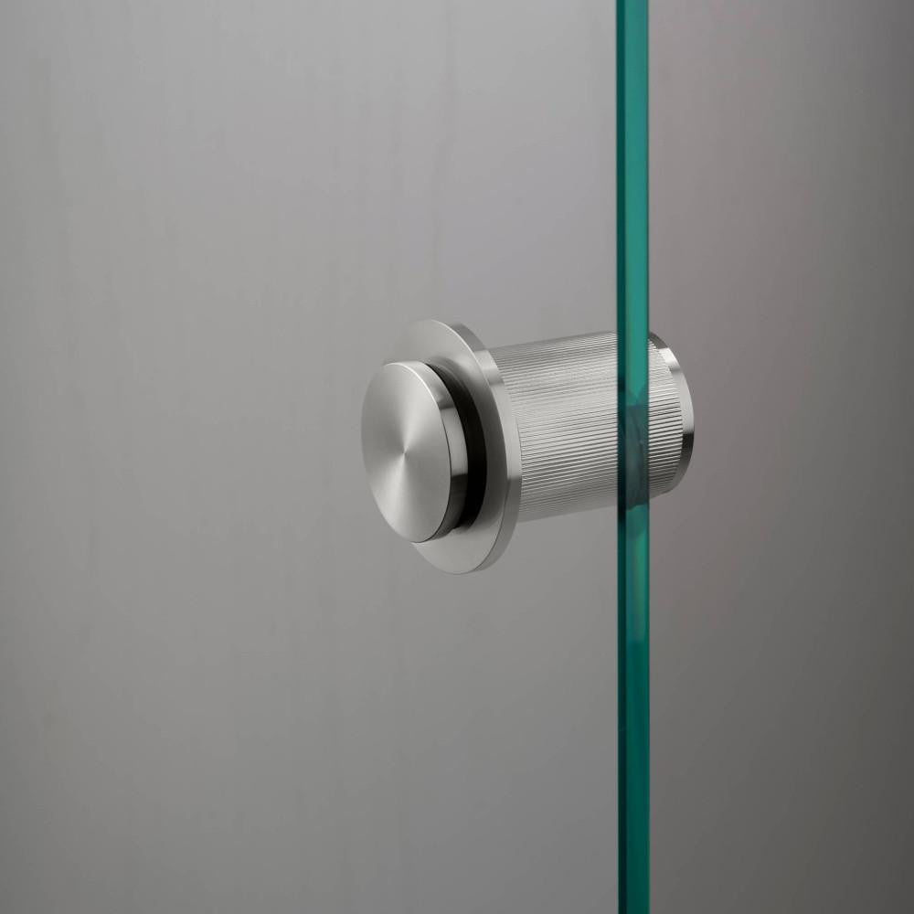 Buster + Punch Fixed Door Knob, Single-Sided, Linear, Steel