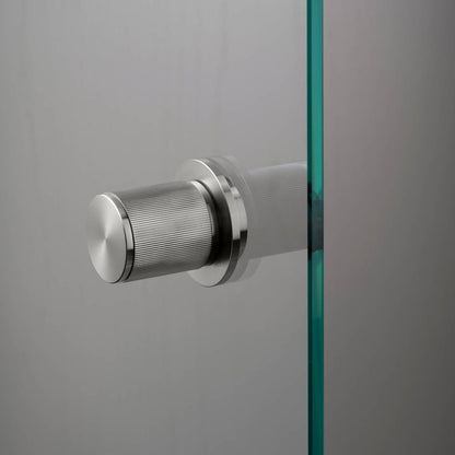 Buster + Punch Fixed Door Knob, Single-Sided, Linear, Steel