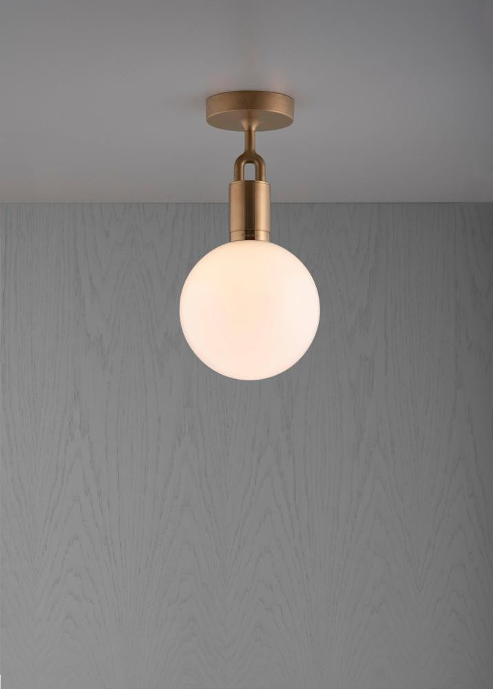 Buster + Punch Forked Ceiling, Globe, Opal, Medium, Brass