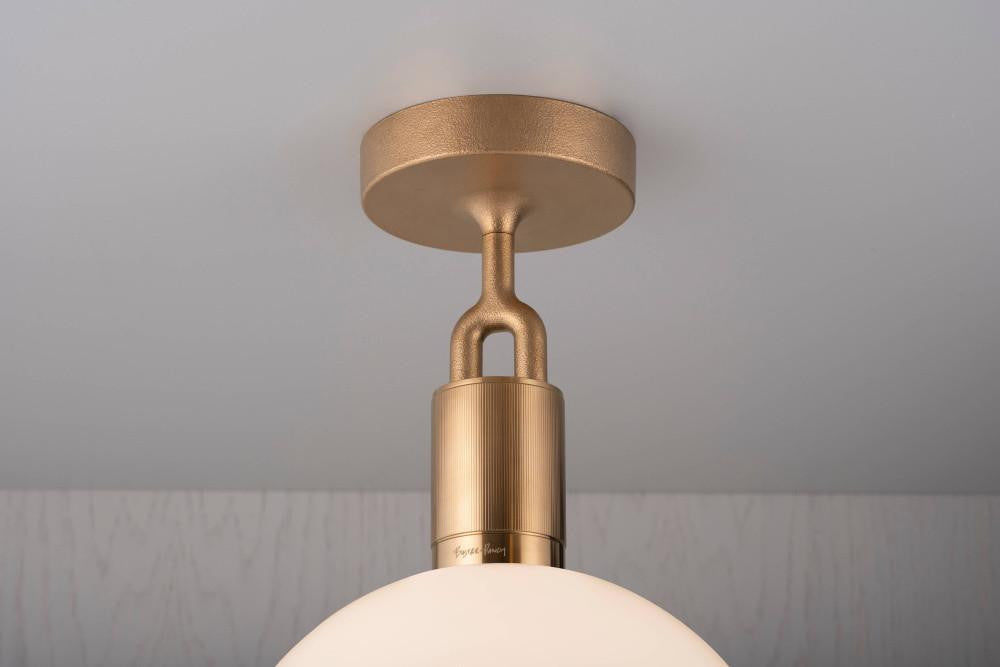 Buster + Punch Forked Ceiling, Globe, Opal, Medium, Brass