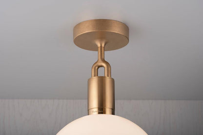 Buster + Punch Forked Ceiling, Globe, Opal, Medium, Brass