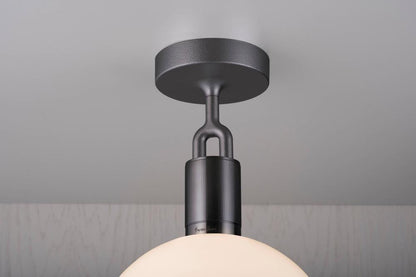 Buster + Punch Forked Ceiling, Globe, Opal, Medium, Gun Metal