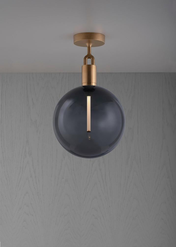 Buster + Punch Forked Ceiling, Globe, Smoked, Large, Brass