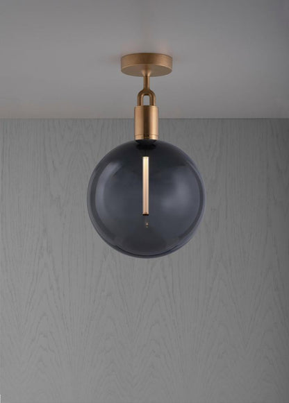 Buster + Punch Forked Ceiling, Globe, Smoked, Large, Brass