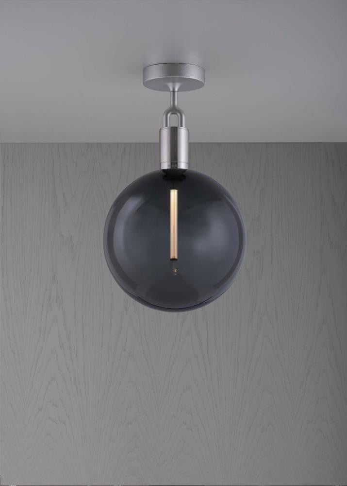 Buster + Punch Forked Ceiling, Globe, Smoked, Large, Steel