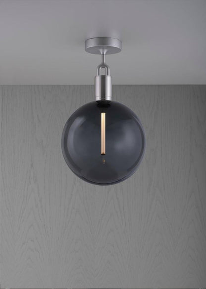 Buster + Punch Forked Ceiling, Globe, Smoked, Large, Steel