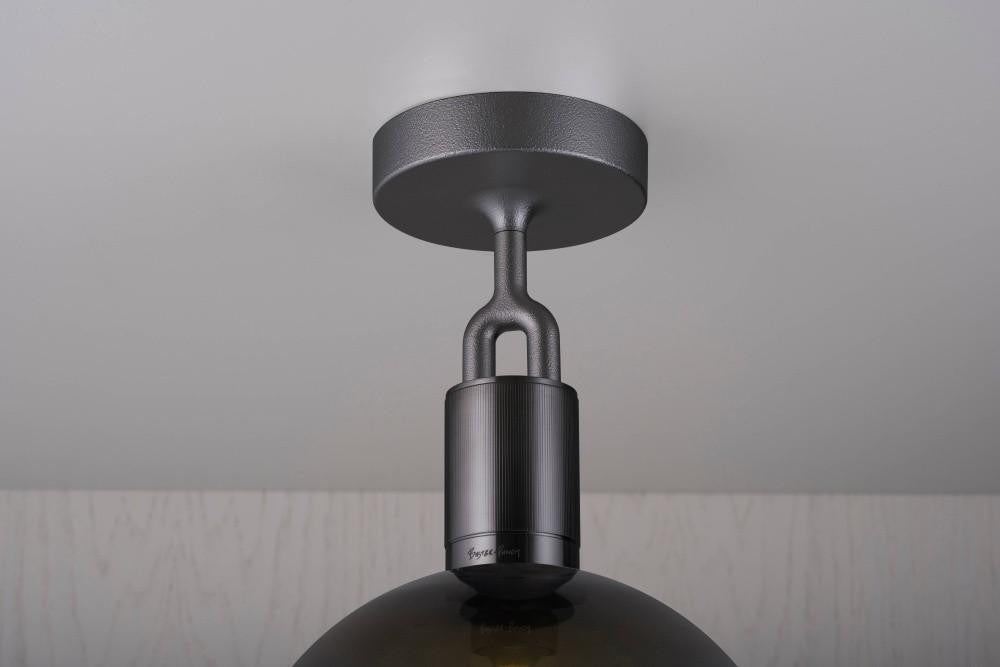 Buster + Punch Forked Ceiling, Globe, Smoked, Medium, Gun Metal
