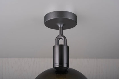 Buster + Punch Forked Ceiling, Globe, Smoked, Medium, Gun Metal