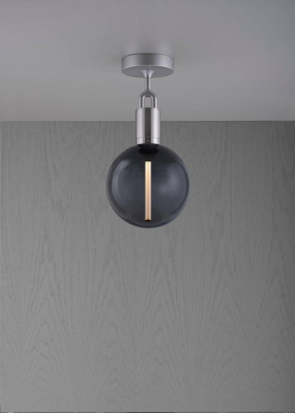 Buster + Punch Forked Ceiling, Globe, Smoked, Medium, Steel