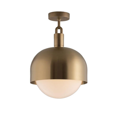 Buster + Punch Forked Globe Ceiling Light + Shade Brass