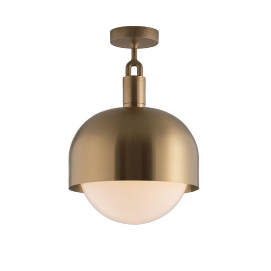 Buster + Punch Forked Globe Ceiling Light + Shade Brass