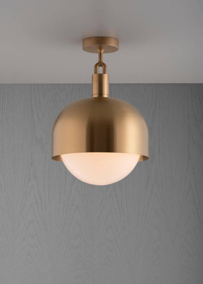 Buster + Punch Forked Ceiling, Shade, Globe, Opal, Large, Brass