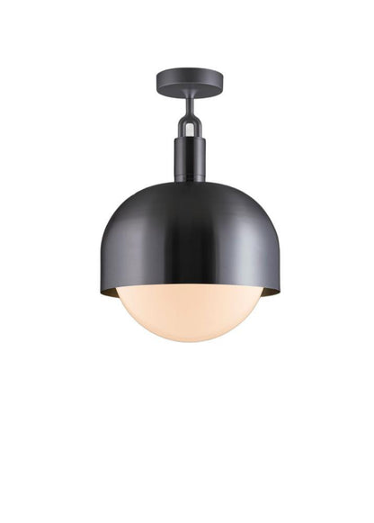 Buster + Punch Forked Globe Ceiling Light with Shade Gun Metal