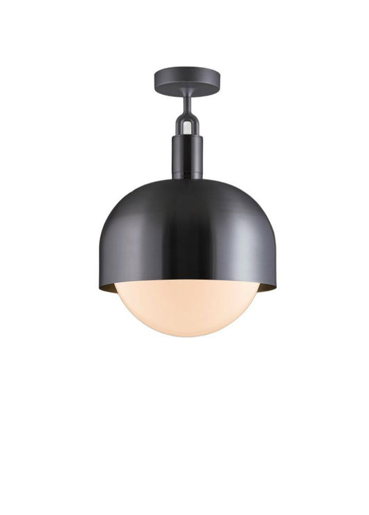 Buster + Punch Forked Globe Ceiling Light with Shade Gun Metal