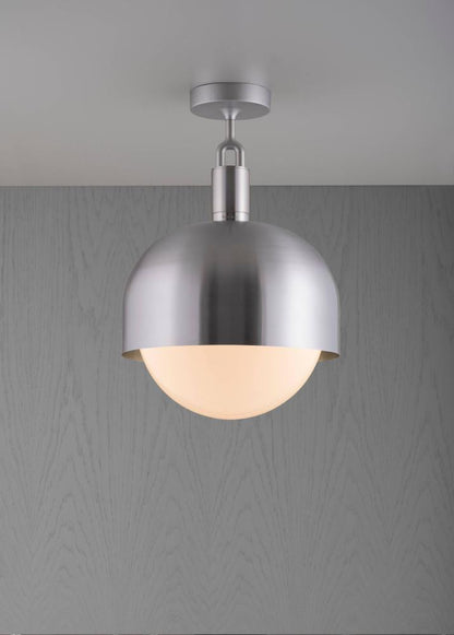 Buster + Punch Forked Ceiling, Shade, Globe, Opal, Large, Steel