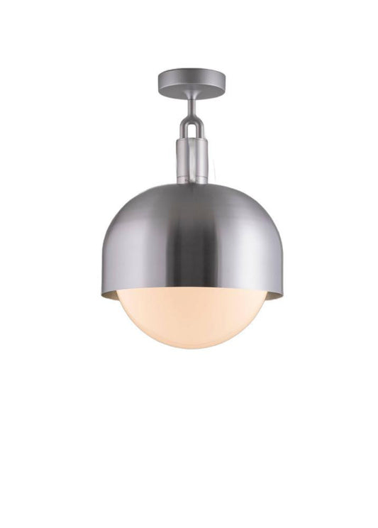 Buster + Punch Forked Globe Ceiling Light with Shade Steel