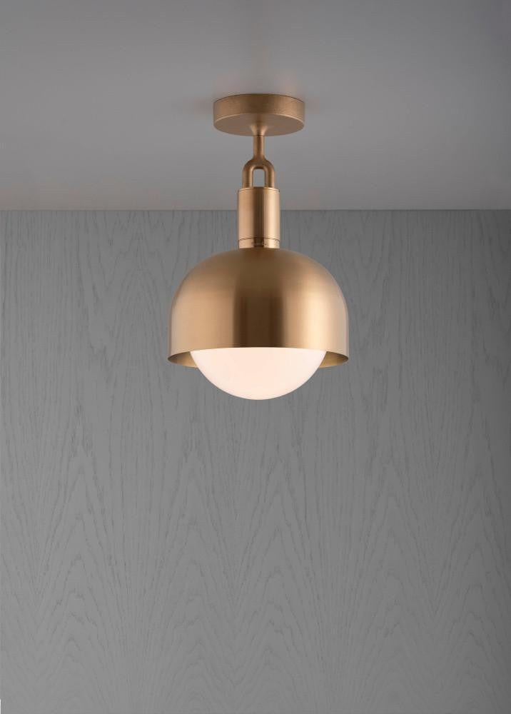 Buster + Punch Forked Ceiling, Shade, Globe, Opal, Medium, Brass