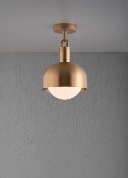 Buster + Punch Forked Ceiling, Shade, Globe, Opal, Medium, Brass