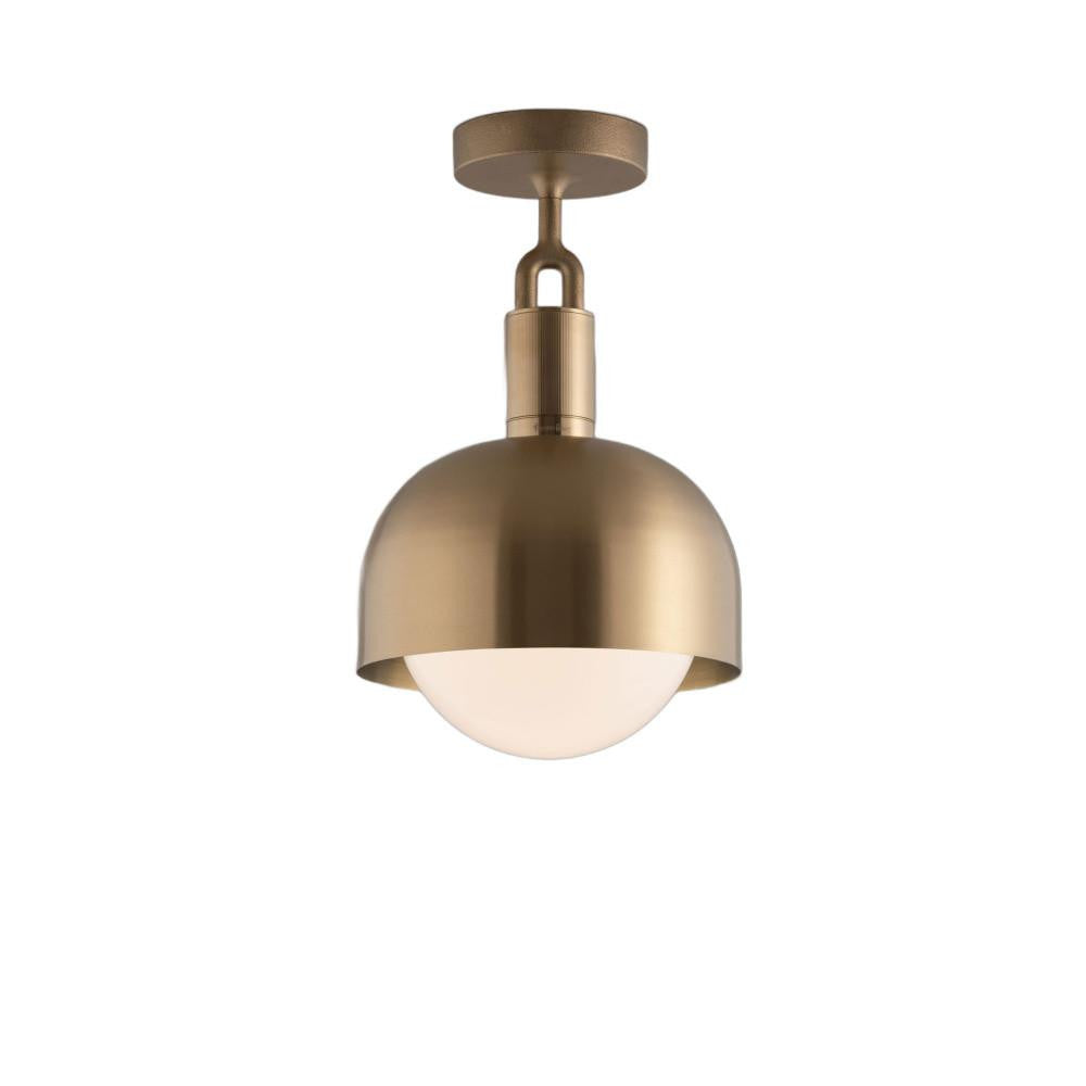 Buster + Punch Forked Globe Ceiling Light + Shade Brass