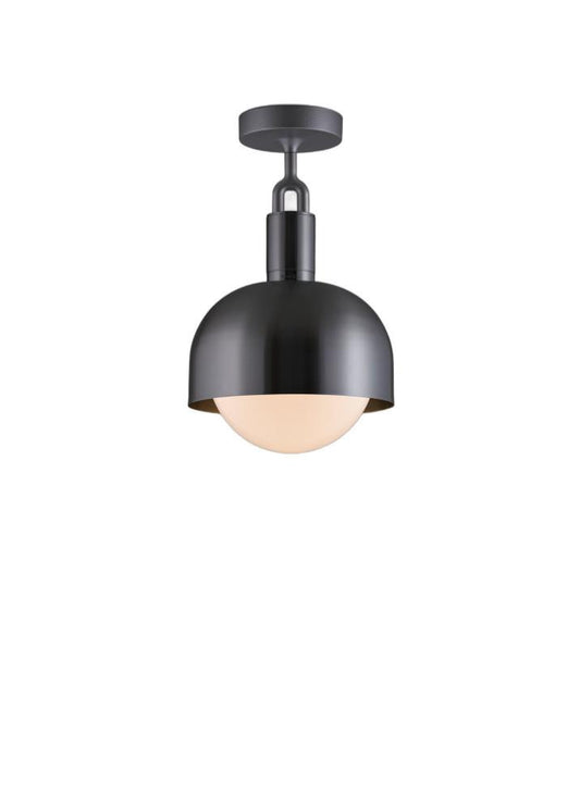 Buster + Punch Forked Globe Ceiling Light + Shade Gun Metal