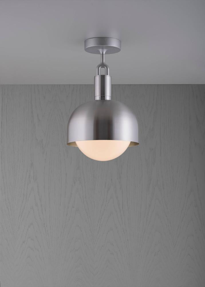 Buster + Punch Forked Ceiling, Shade, Globe, Opal, Medium, Steel