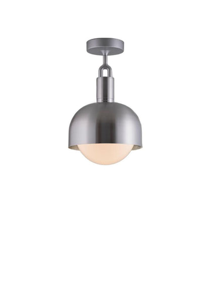 Buster + Punch Forked Globe Ceiling Light with Shade Steel