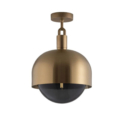 Buster + Punch Forked Globe Ceiling Light with Shade Brass
