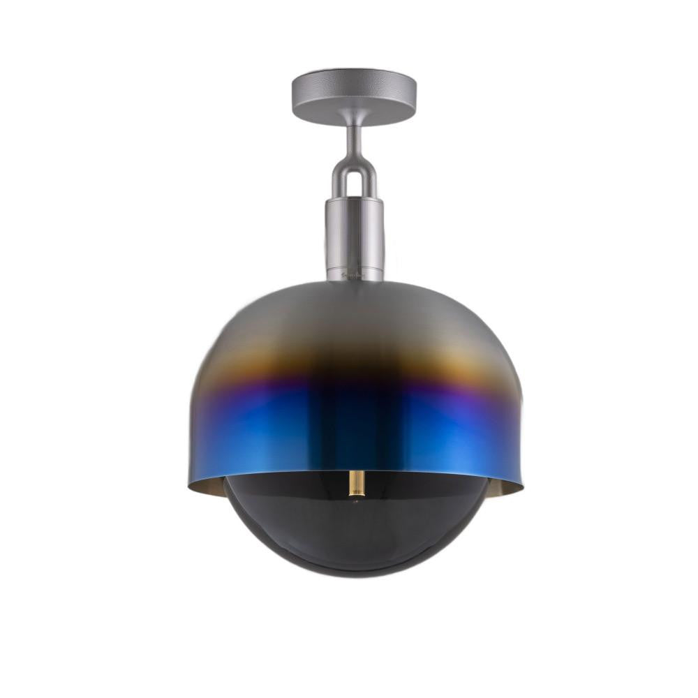Buster + Punch Forked Globe Ceiling Light with Shade Burnt Steel