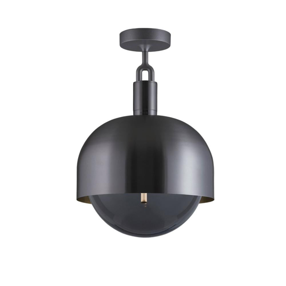 Buster + Punch Forked Globe Ceiling Light with Shade Gun Metal