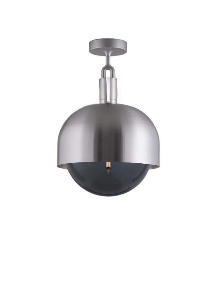 Buster + Punch Forked Globe Ceiling Light with Shade Steel