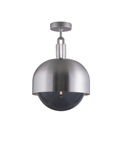 Buster + Punch Forked Globe Ceiling Light with Shade Steel