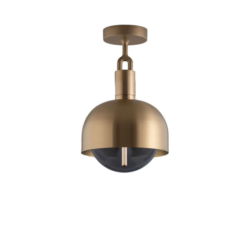 Buster + Punch Forked Globe Ceiling Light + Shade Brass