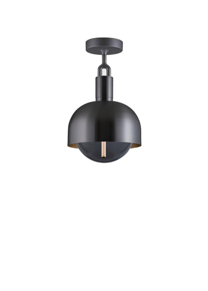 Buster + Punch Forked Globe Ceiling Light with Shade Gun Metal