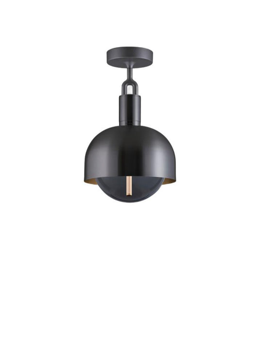 Buster + Punch Forked Globe Ceiling Light with Shade Gun Metal