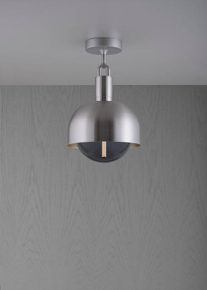 Buster + Punch Forked Ceiling, Shade, Globe, Smoked, Medium, Steel