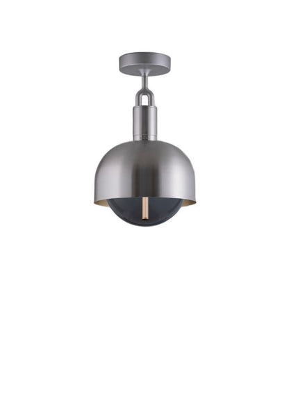 Buster + Punch Forked Globe Ceiling Light + Shade Steel