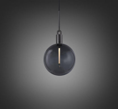 Buster + Punch Forked Pendant, Globe, Smoked, Large, Gun Metal