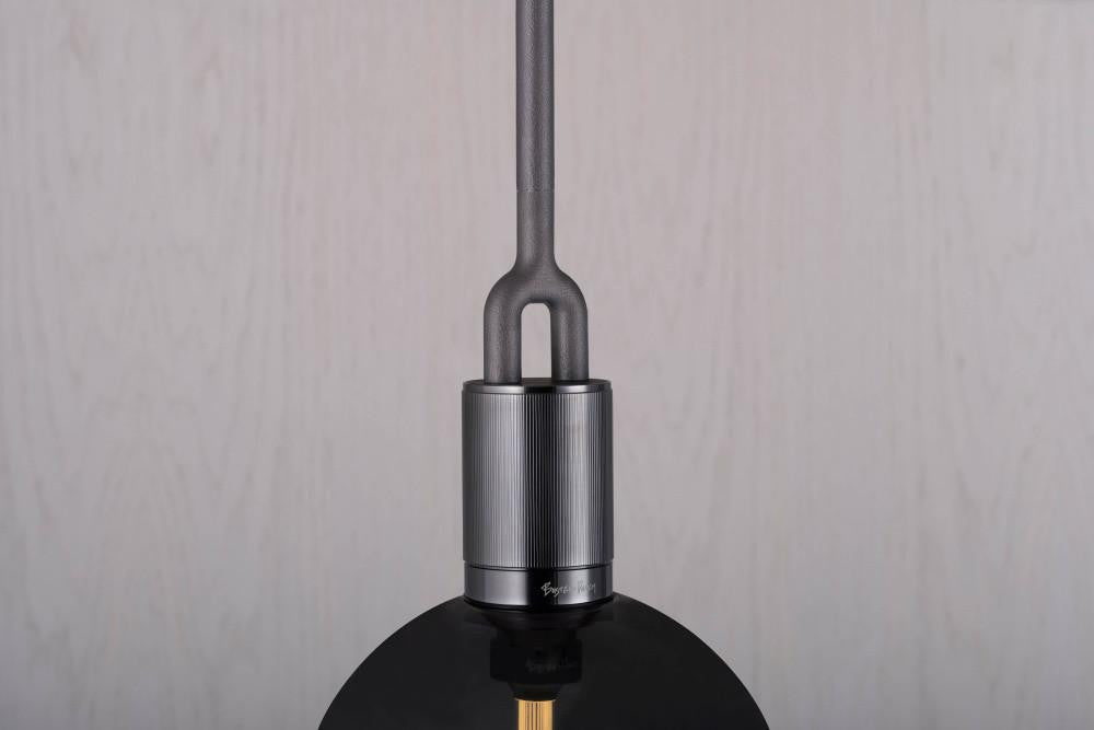 Buster + Punch Forked Pendant, Globe, Smoked, Large, Gun Metal