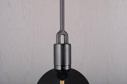 Buster + Punch Forked Pendant, Globe, Smoked, Large, Gun Metal