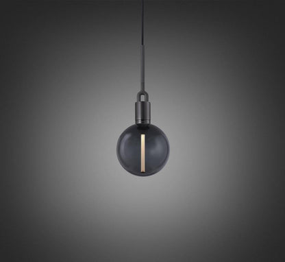 Buster + Punch Forked Pendant, Globe, Smoked, Medium, Gun Metal