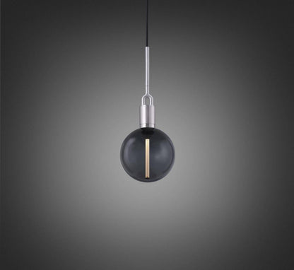Buster + Punch Forked Pendant, Globe, Smoked, Medium, Steel