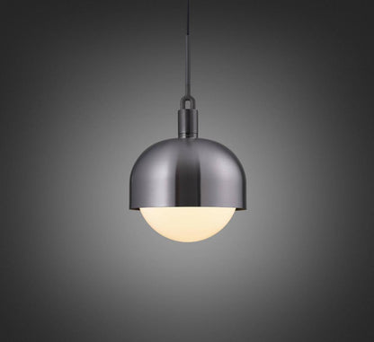 Buster + Punch Forked Pendant, Shade, Globe, Opal, Large, Gun Metal