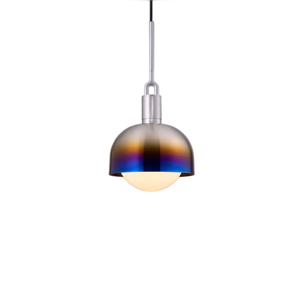Buster + Punch Forked Globe Pendant + Shade Burnt Steel