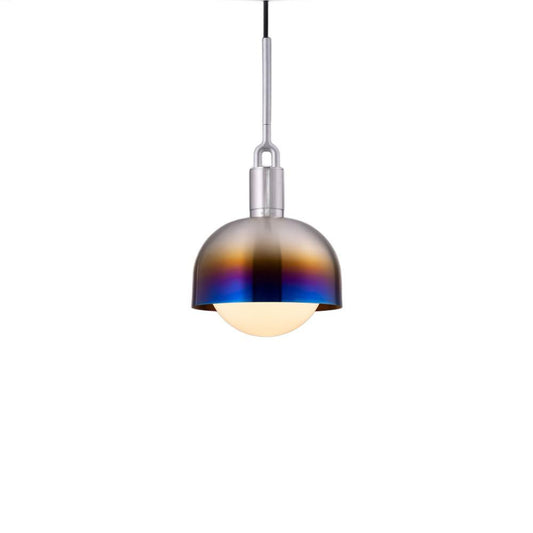 Buster + Punch Forked Globe Pendant + Shade Burnt Steel