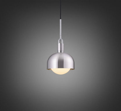 Buster + Punch Forked Pendant, Shade, Globe, Opal, Medium, Steel