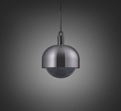 Buster + Punch Forked Pendant, Shade, Globe, Smoked, Large, Gun Metal