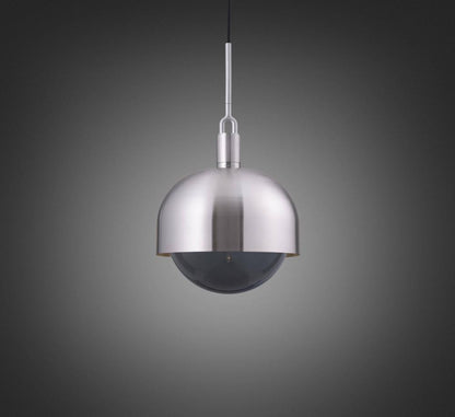 Buster + Punch Forked Pendant, Shade, Globe, Smoked, Large, Steel